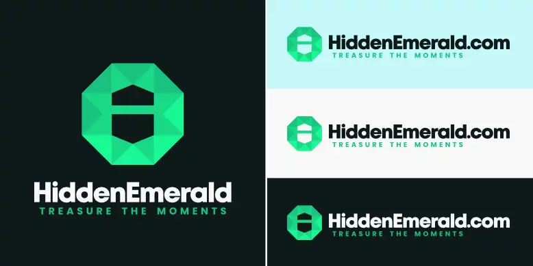 HiddenEmerald.com logo bundle image.