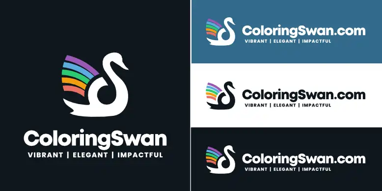 ColoringSwan.com logo bundle image.