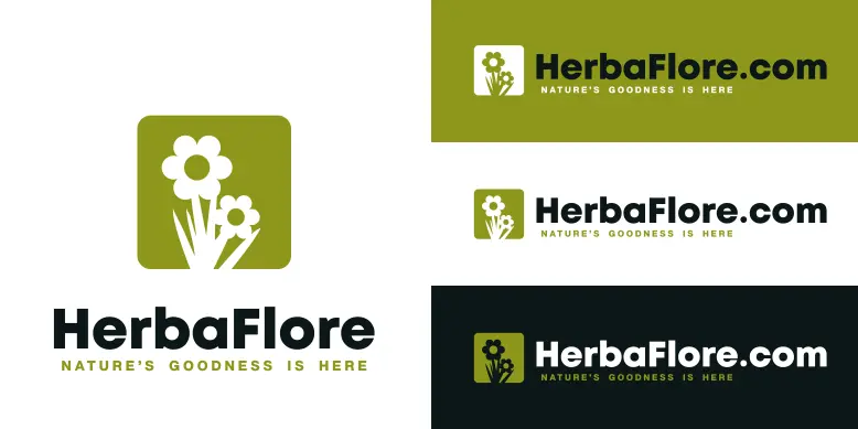 HerbaFlore.com logo bundle image.