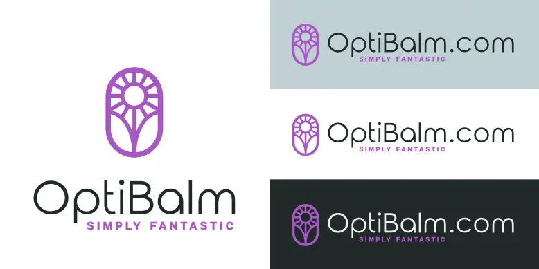 OptiBalm.com logo bundle image.