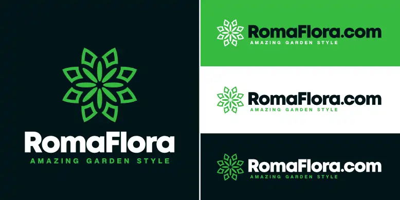 RomaFlora.com logo bundle image.